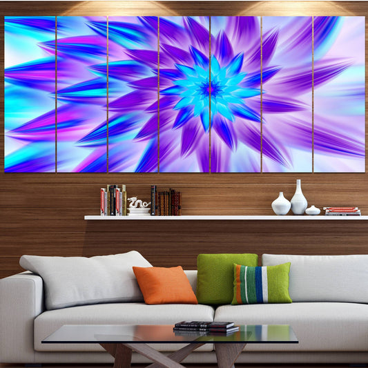 Design Art &Exotic Blue Flower Petals& 6 Piece Graphic Art Print Set on Canvas BJF5_U0AKJ63