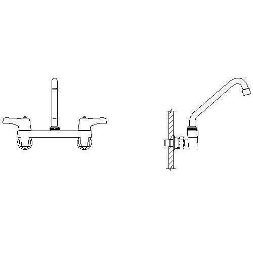 Delta 28C4243-S8 Two Handle Service Sink Faucet LOO7_C6KUK60