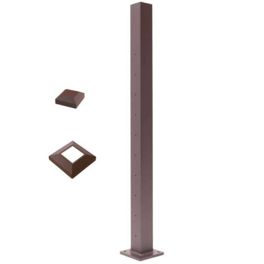 Deckorators ALX Contemporary Cable Railing System - Line Post - 2.5 inch x 44 inch - Textured Bronze by BuyMBS.com 398793 AFC3_W9JJW91