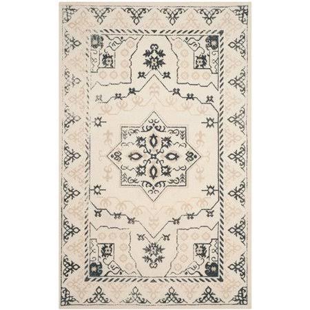 Charlton Home Driffield Hand-Tufted Ivory/Charcoal Area Rug IJC6_G8PXF22