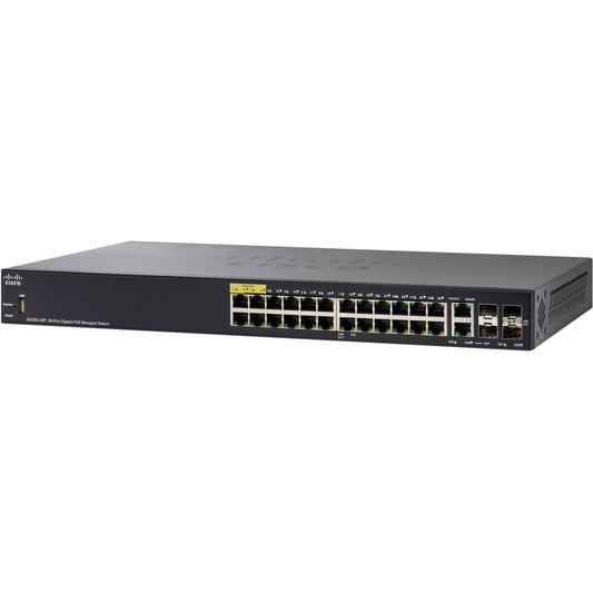 Cisco SG350-28P 28-Port Gigabit PoE Managed Switch YVD9_T8PMW99