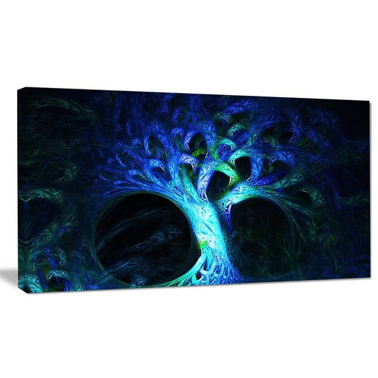 Design Art &Magical Blue Psychedelic Tree& Graphic Art on Canvas RRS5_L0SPO62