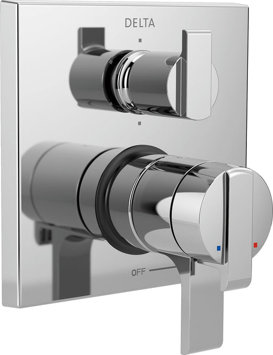 Delta T27967 Ara Angular Modern Monitor 17 Series Valve Trim with 6-Setting Integrated Diverter Chrome OIW6_X2ATS56