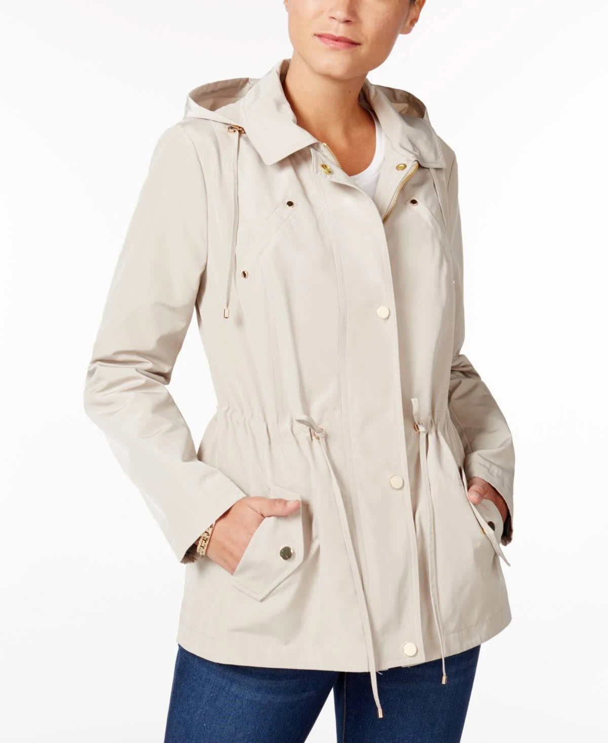 Charter Club Water-Resistant Hooded Anorak Jacket, Created for Macy&s - Sedona Dust FFL1_V4AGB81