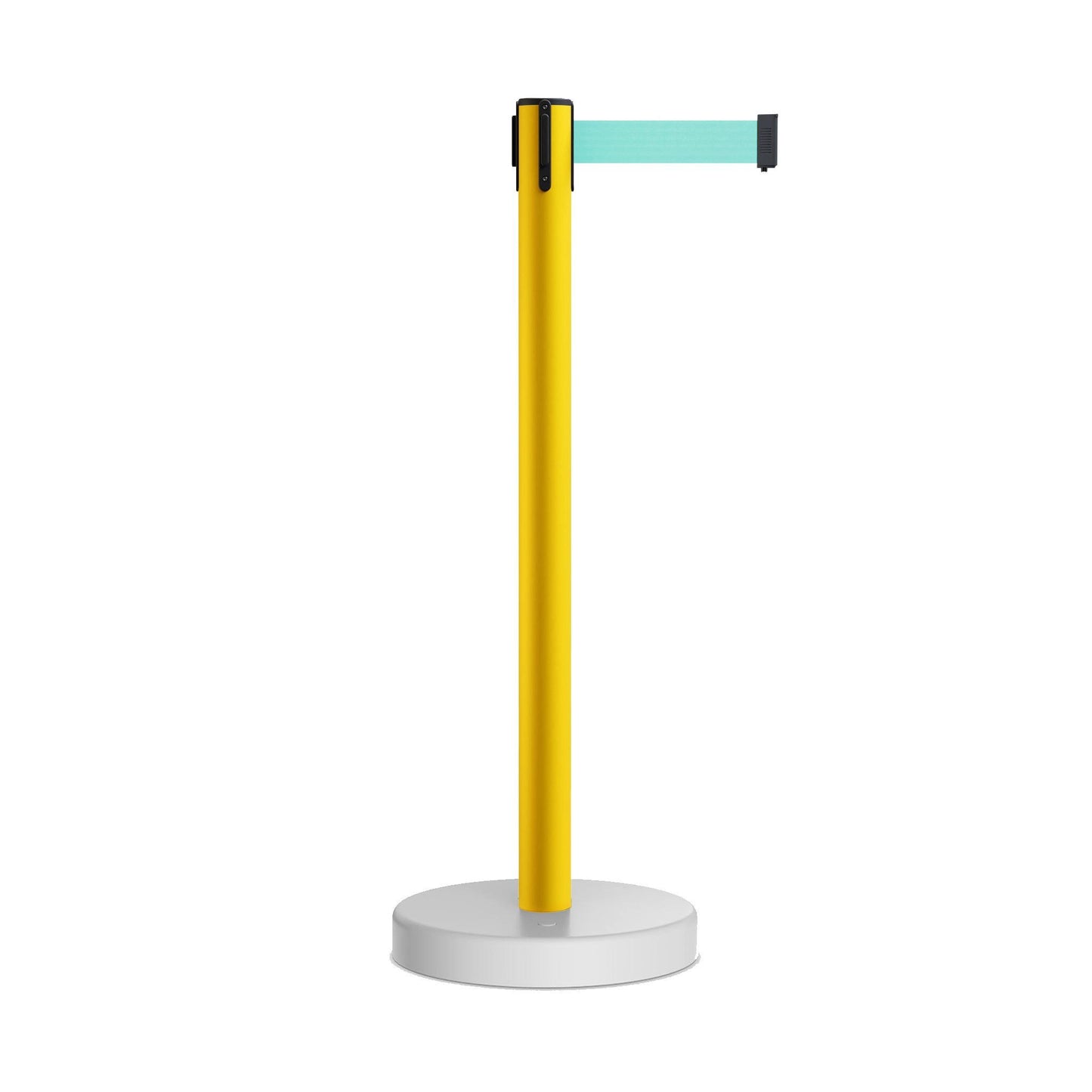 CCW Series WFBB-100 Stanchion Belt Barrier Water Fillable Base Yellow PVC Plastic Post with 11 Foot Belt by Crowd Control Wareho QSL2_W9ZNX68