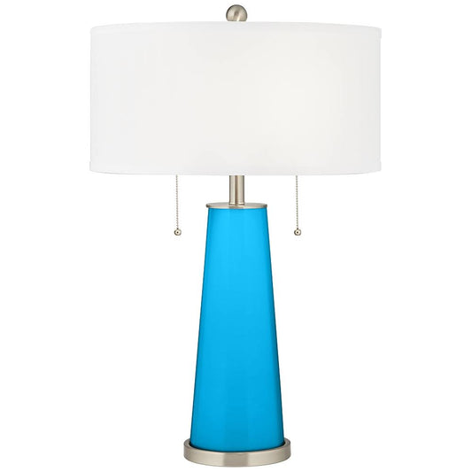 Color + Plus Sky Blue Peggy Glass Table Lamp GTE2_U3LHZ36