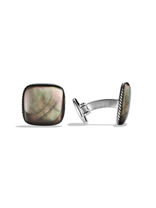 David Yurman Mens Streamline Cuff Links with Black Mother of Pearl EWX8_G0NSV24