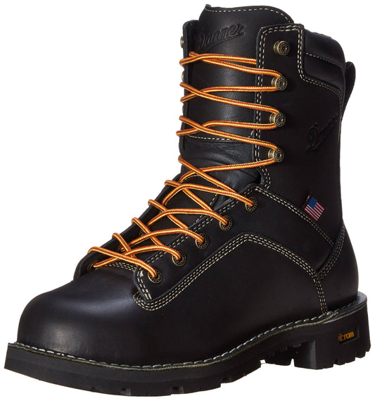 Danner Mens Quarry USA 8 in. Alloy Toe Boot Black 7 QLJ7_S7YPA27