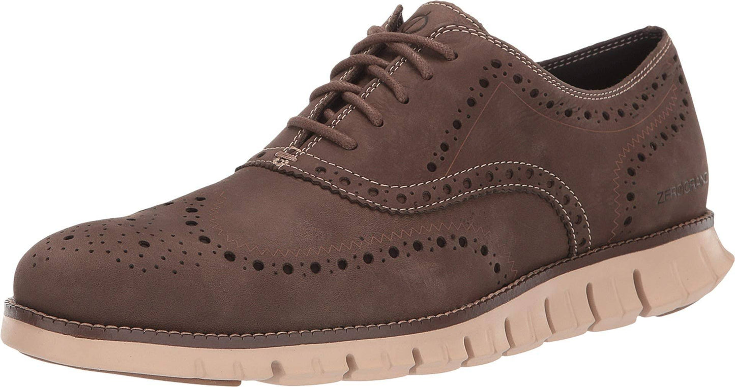 Cole Haan Mens Zerogrand Leather Wingtip Oxfords - Brown SUJ5_Q2QYX72