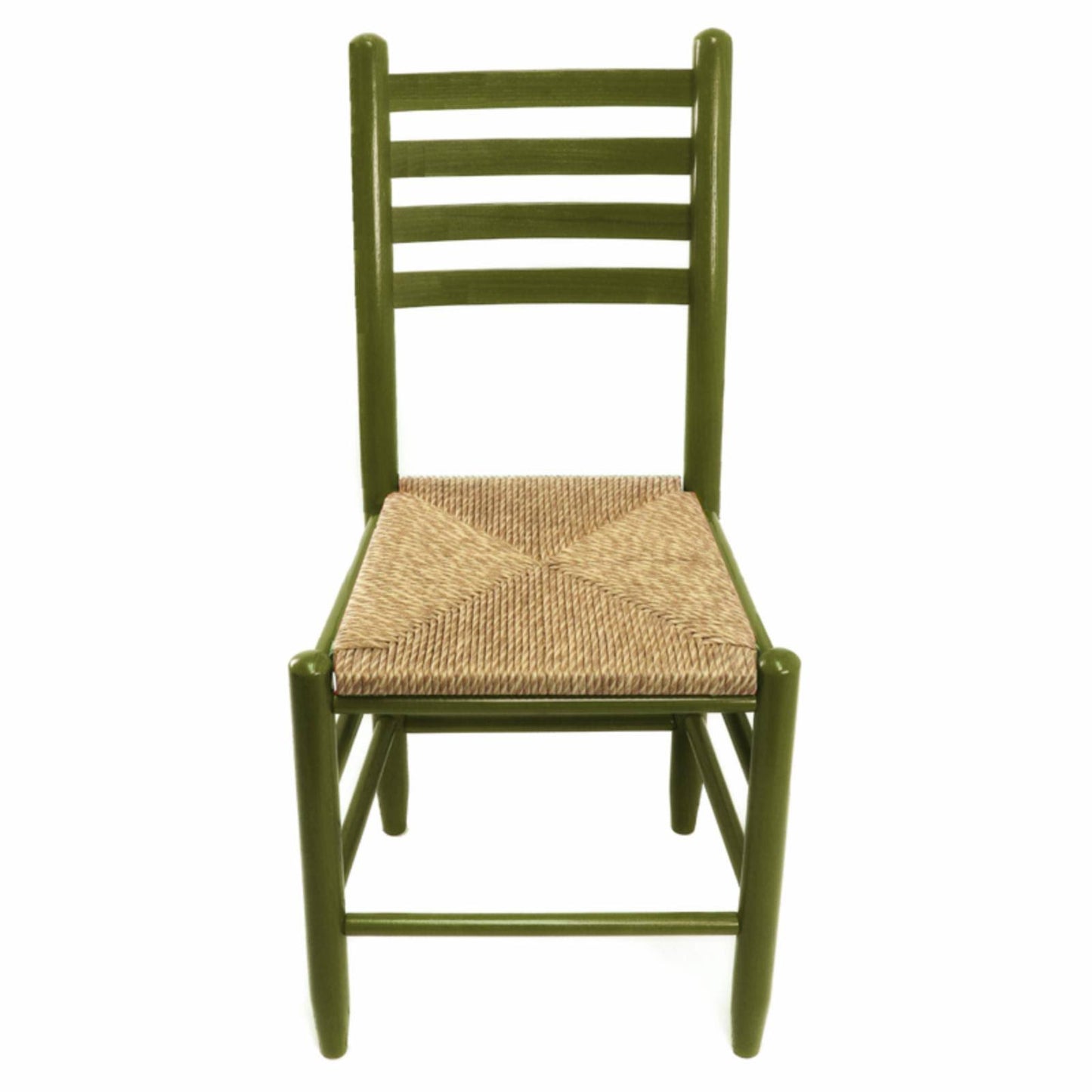 Dixie Seating Asheville 4-Slat Steam Bent Ladder Back Woven Seat Dining Side Chair OAB7_K3YYF60