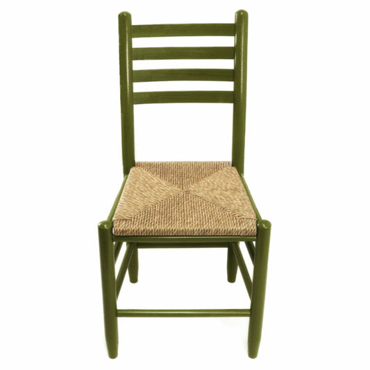 Dixie Seating Asheville 4-Slat Steam Bent Ladder Back Woven Seat Dining Side Chair OAB7_K3YYF60