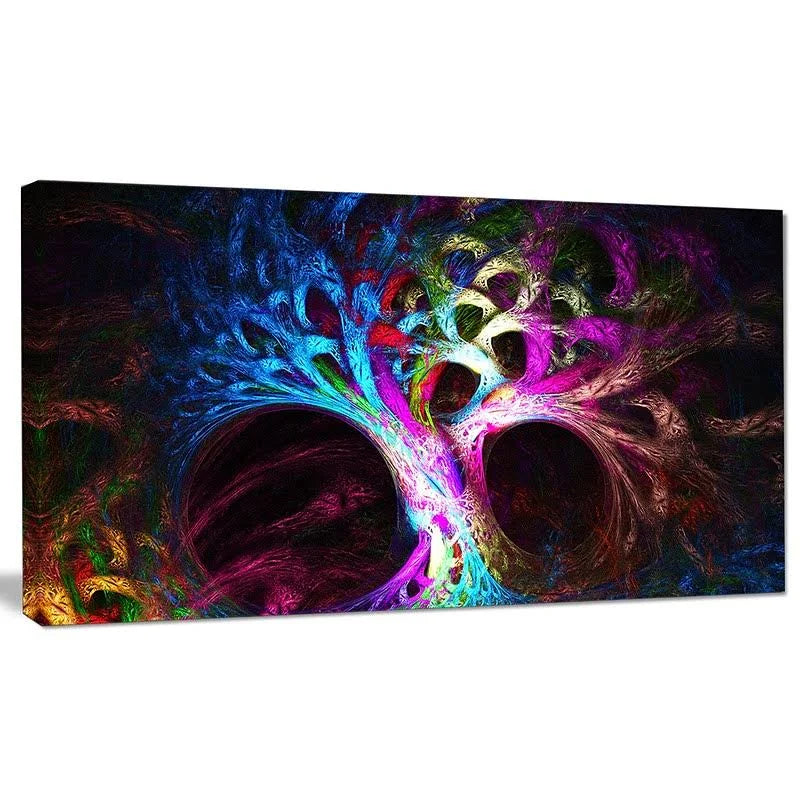 Designart &Magical Multi-Color Psychedelic Tree&Extra Large Abstract Canvas Art Print - 40 in. Wide x 20 in. High VUL6_L4RZU03