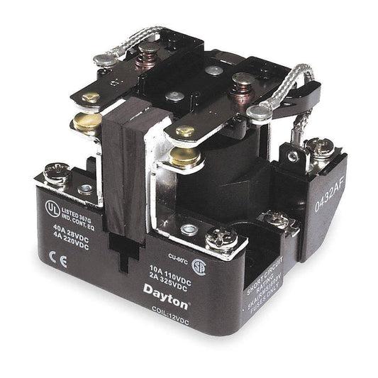 Dayton 5Z548 Open Power Relay, 8 Pin, 24VDC, DPDT ZKT9_C8DGK45