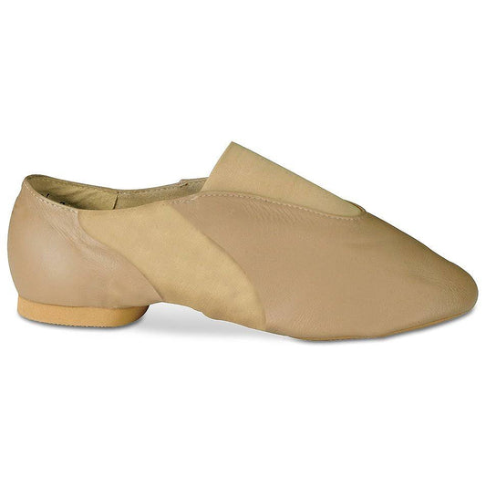 Danshuz Adult Bella Tan Leather Slip Sole Contour Jazz Shoes 5.5 Womens EAW5_G0JKO43