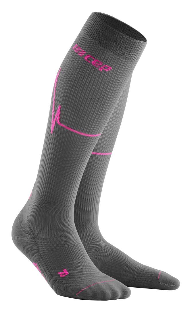 CEP Heartbeat Womens Compression Socks - Grey - EU L XIX3_T1YIW89