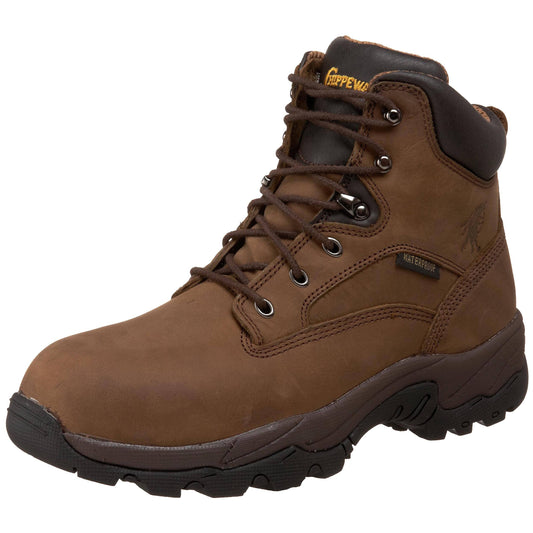 Chippewa 6 55160 WP (Brown) Mens Work Boots HFJ4_N1HNI34