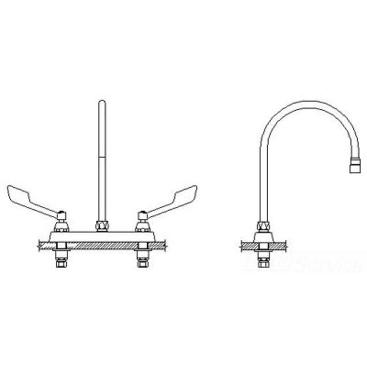 Delta 26C3935-R7 Two Handle Cast Deck-Mount Faucet UXU0_F7LOD84