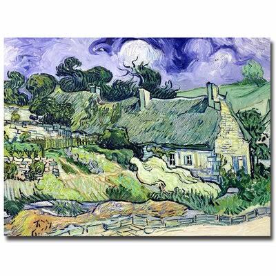 Charlton Home Cottages at Auvers-Sur-Oise by Vincent Van Gogh Painting Print on Wrapped Canvas - Size: 18x22 H x 24x22 W x 2x22  UVU7_B2QSB20