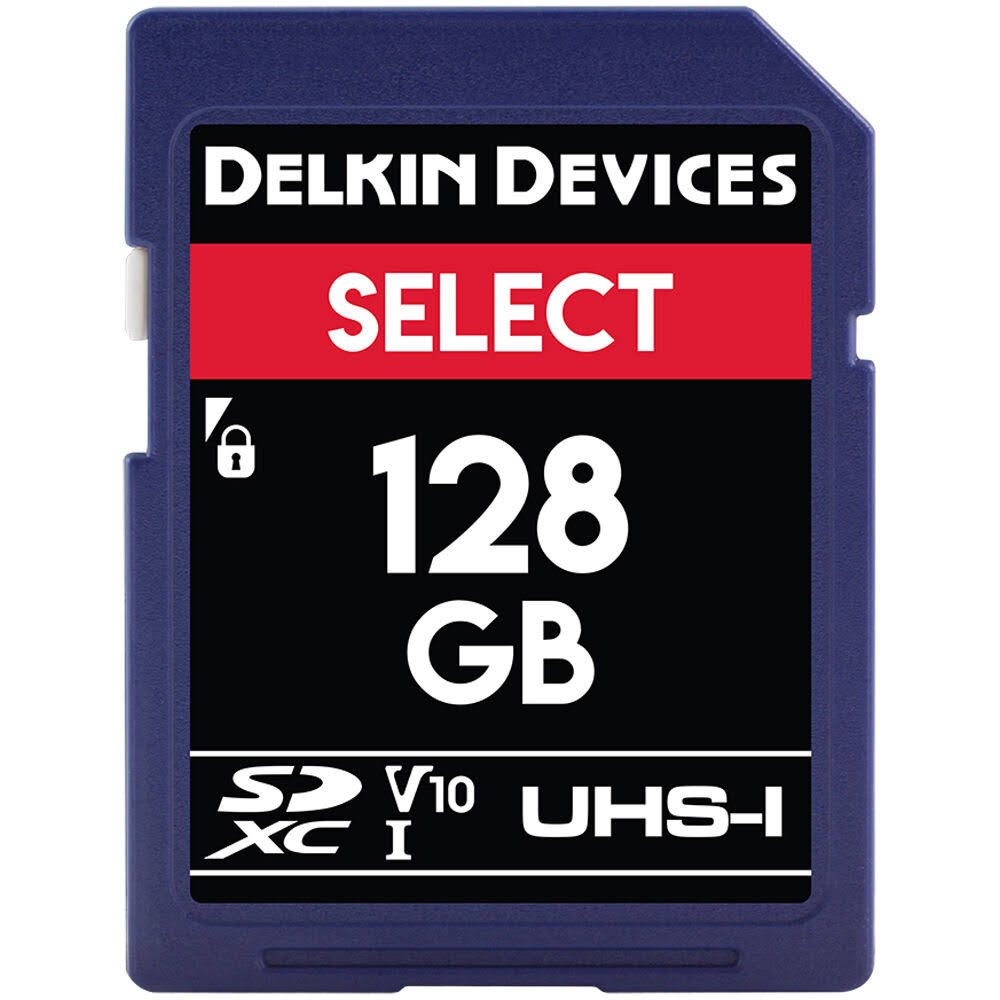 Delkin Devices 128GB Select UHS-I SDXC Memory Card DDSDR266128G CJI3_K5BLR56