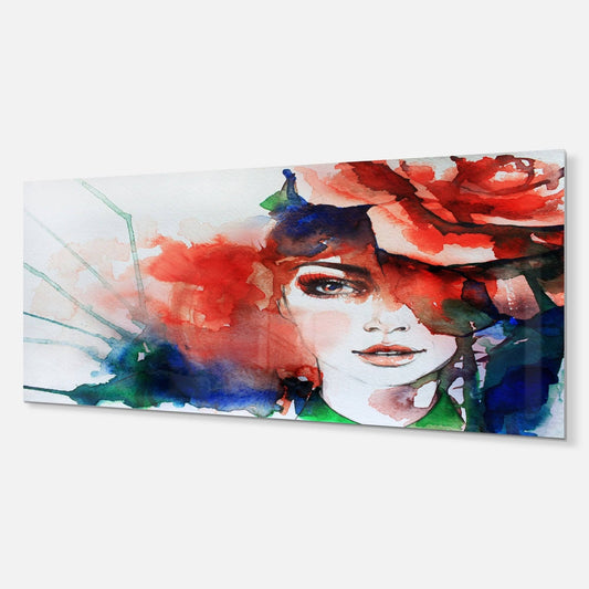 Design Art Rose Illustration Abstract Graphic Art on Wrapped Canvas AHL5_E8QBM20