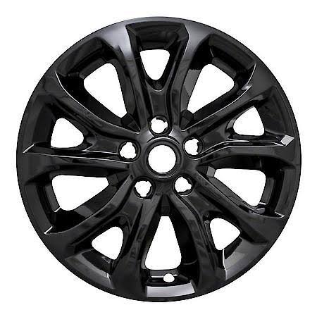 Coast to Coast Wheel Cover, Imposter Series, 17 inch, 5 V-Spoke, Fits OE Wheel, Gloss Black, Set of 4, IWCIMP409BLK BQO2_B5DSL30