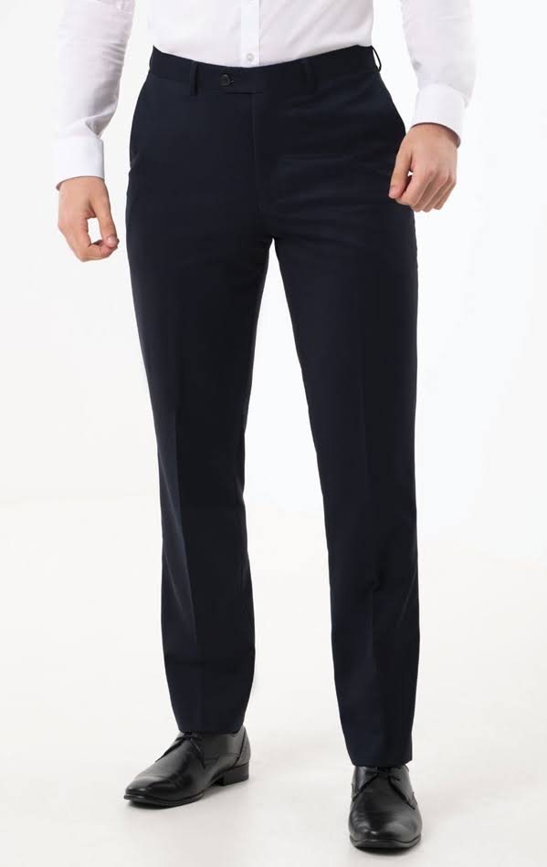 Dobell Navy Blue Suit Pants DNH4_L8SBQ51