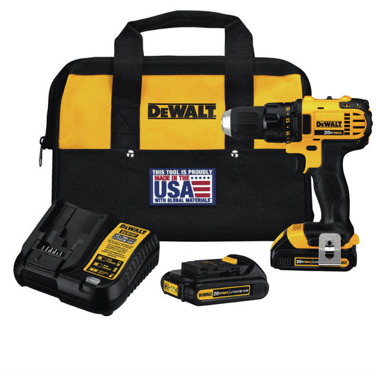 DeWalt DCD780C2R 20V Max Cordless Lithium-Ion 1/2 in. Compact Drill Driver Kit CIO6_N7PWF46