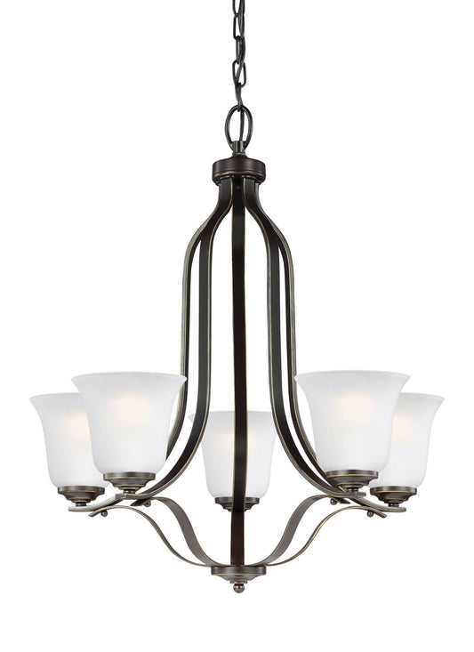 Darby Home Co Burhall 5-Light Shaded Chandelier - Finish: Heirloom Bronze CFJ5_E4UYQ67