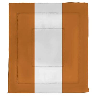 College Stripes Texas Microfiber Single Reversible Comforter East Urban Home Size: Twin XL Comforter, Color: Orange IXM1_G4NES55