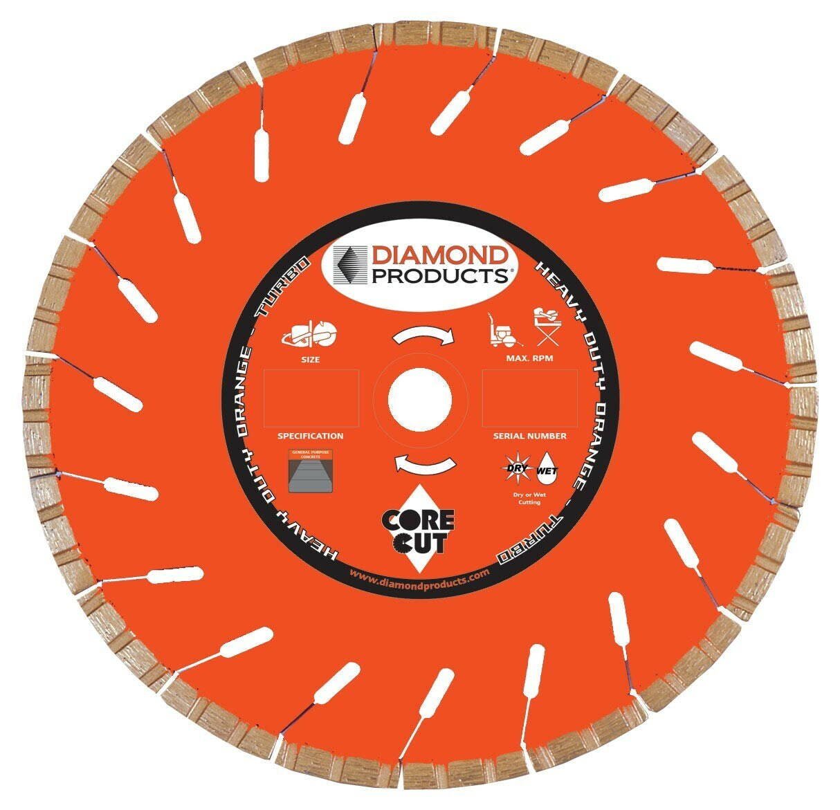 Diamond Products, 55240, TH040805PK Heavy Duty Orange Turbo Blade JLG6_H9PWZ38