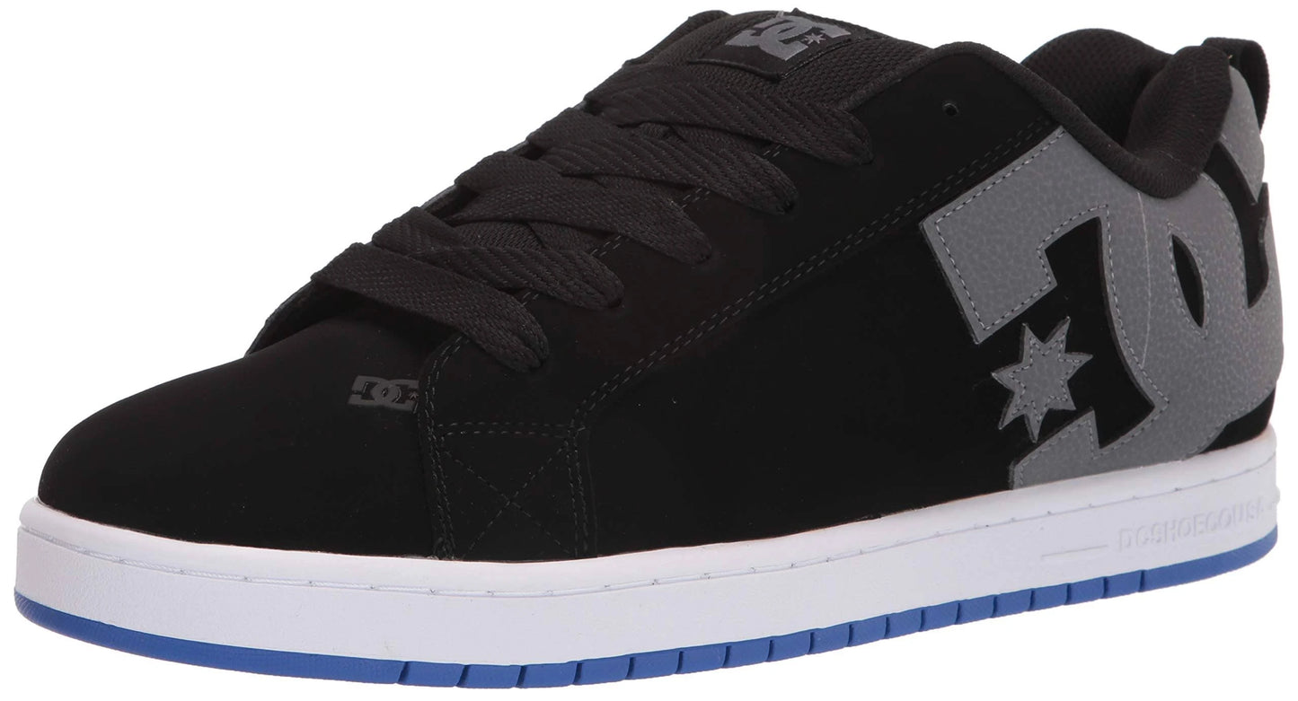 DC Court Graffik Mens Skate Shoes Black/Grey/Blue : 16 D - Medium BDD3_S1RAB66