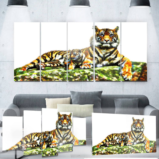 Designart Soft Tigers Graphic Art GHO0_V2MJE93