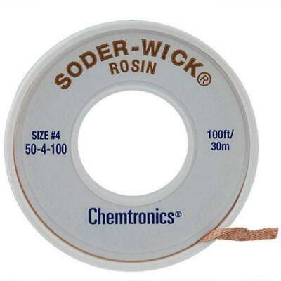 Chemtronics 50-4-100 Soder-Wick Rosin Desoldering Braid, .110 inch, 100ft GVT3_Z7UMW20