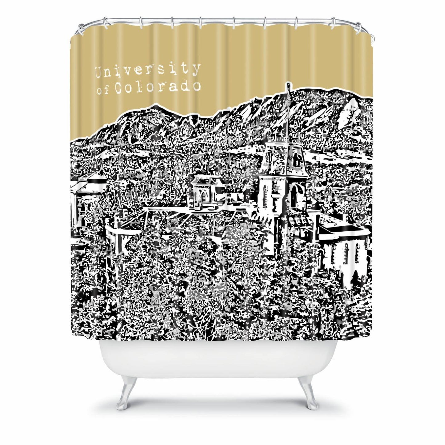 Deny Designs Bird Ave University Shower Curtain SHX3_G4HRY08