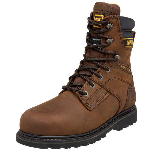 Caterpillar Mens Salvo 8x22 Waterproof Steel Toe Boot - 8.5-W Brown VKW8_K0MBR41