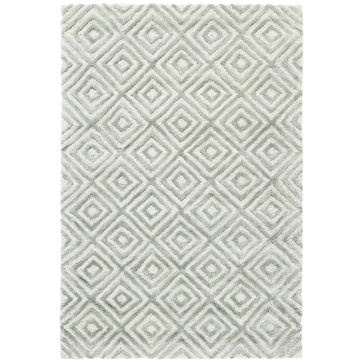 Dash and Albert Cut Diamond Tufted Ocean 3 x 5 Area Rug EDF6_B8QQR62