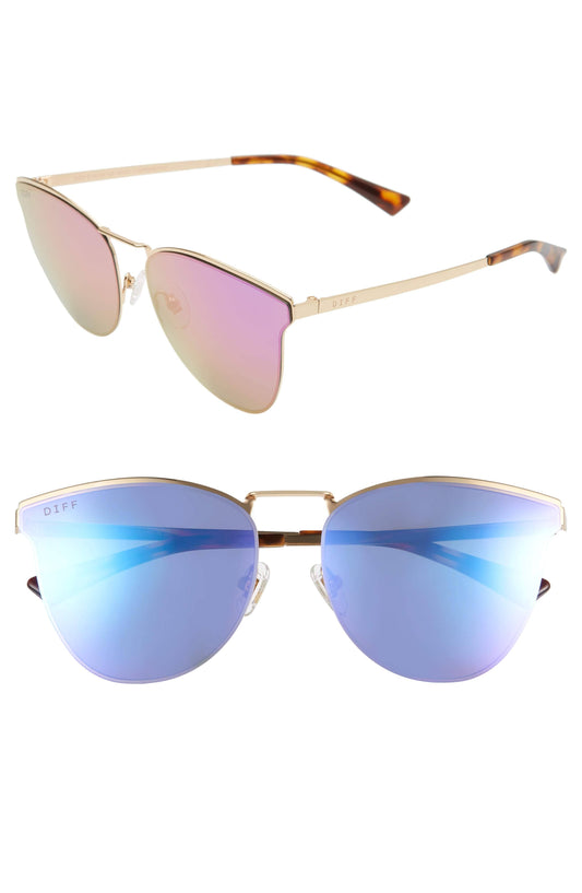 Diff Eyewear Sadie (Gold/Purple) Fashion Sunglasses DSG8_D4HAG16