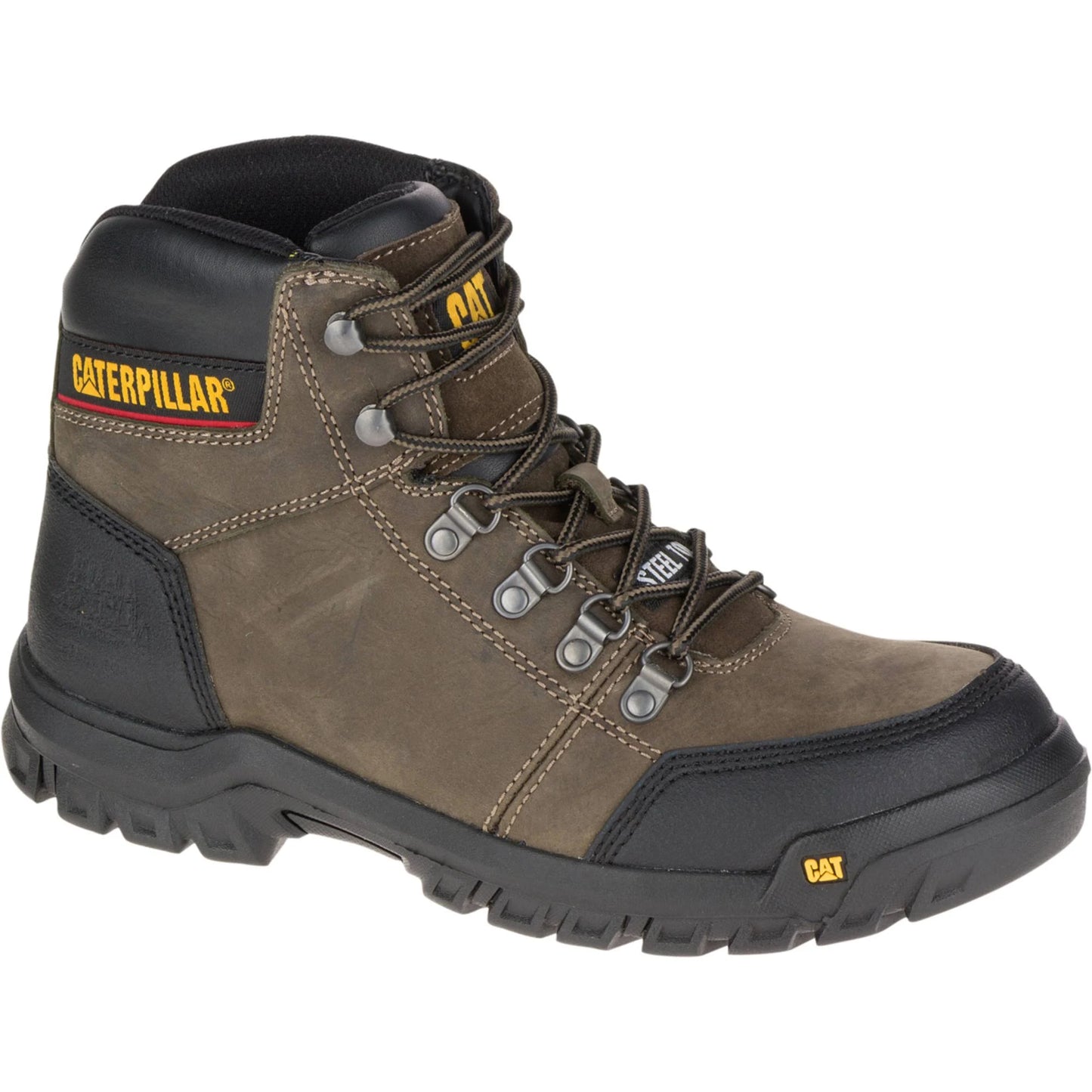 Caterpillar Mens Outline Steel Toe Work Boot - 11.5-W Dark Gull Grey VDB6_D5HXQ65