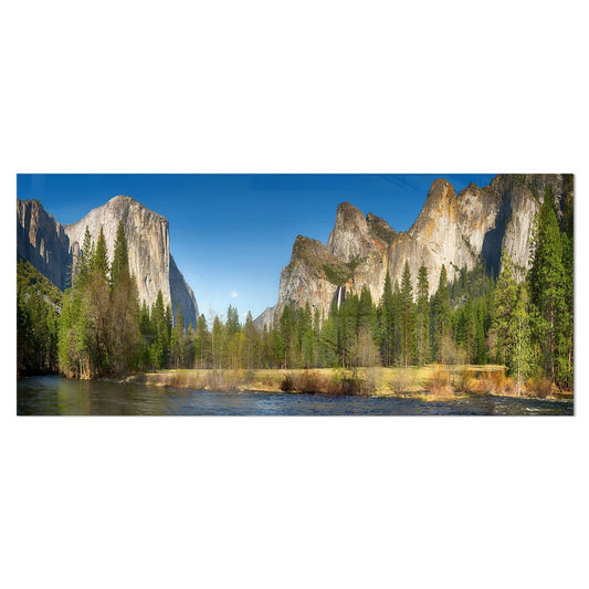 Designart Yosemite Valley Panorama Landscape Metal Wall Art CUB3_Z9WTS30