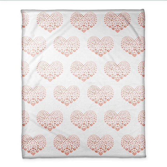 Designs Direct Tiny Hearts Throw Blanket in Pink XLY0_J7ZVJ09