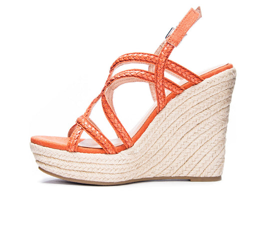 Chinese Laundry Maylin Wedge Espadrille Sandal - Orange - 9 M KDE5_N9SIN58