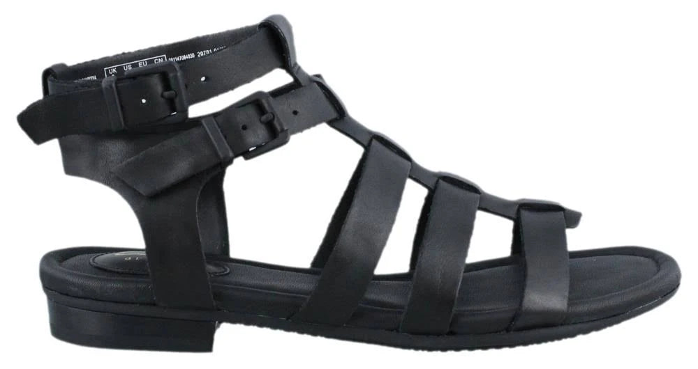 Clarks Womens Viveca Myth Strappy Sandal, Size: 6 M, Black SUE4_D5FAO67