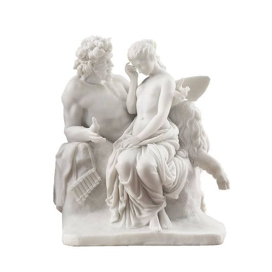 Design Toscano Pan Comforts Psyche Bonded Natural Marble Resin Statue ZDR2_H4KQM23