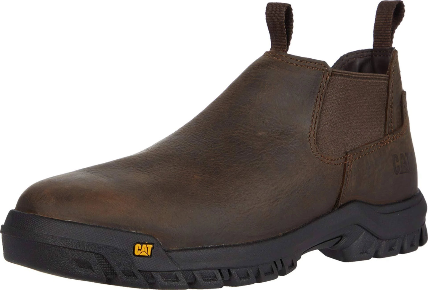 Caterpillar Mens Outline Slip-On Steel Toe Work Boot Seal Brown, Size 10.5W ZYT8_D7QBR85