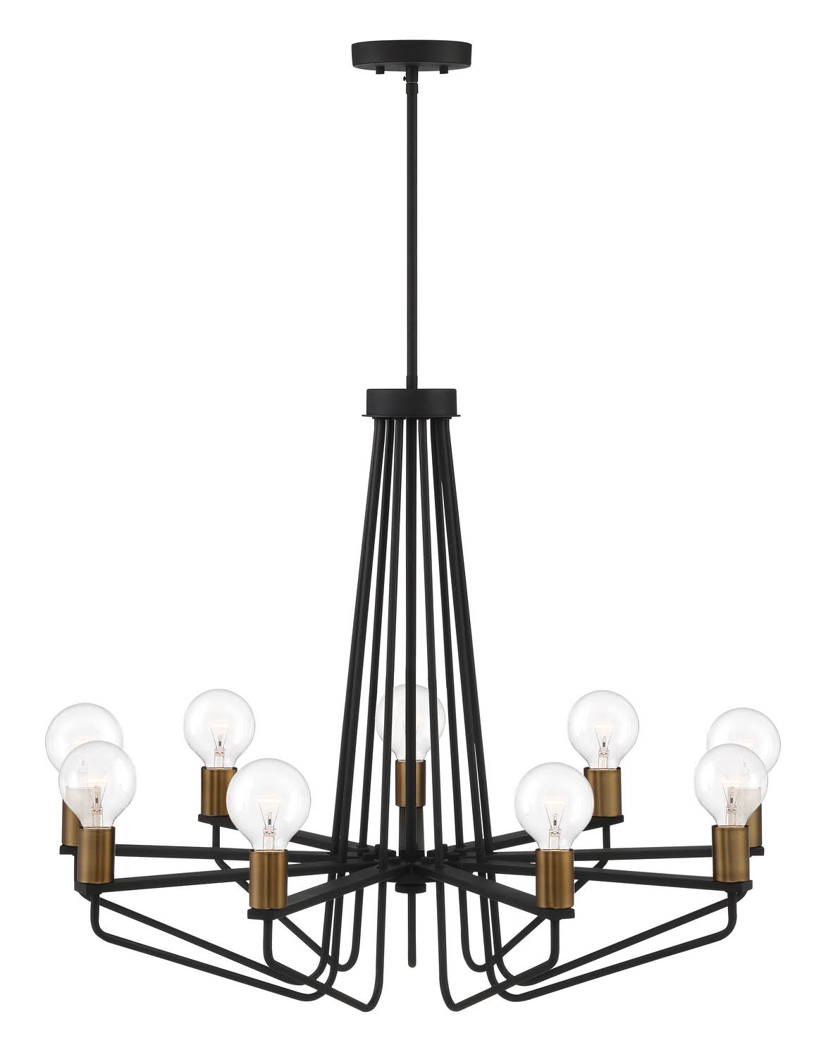 Designers Fountain 94289-BK Ravella - 9 Light Chandelier Black COO4_C6YWB22