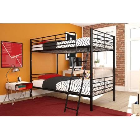 DHP Twin Over Twin Convertible Metal Bunk Bed Black Twin TSZ9_L9JUP27