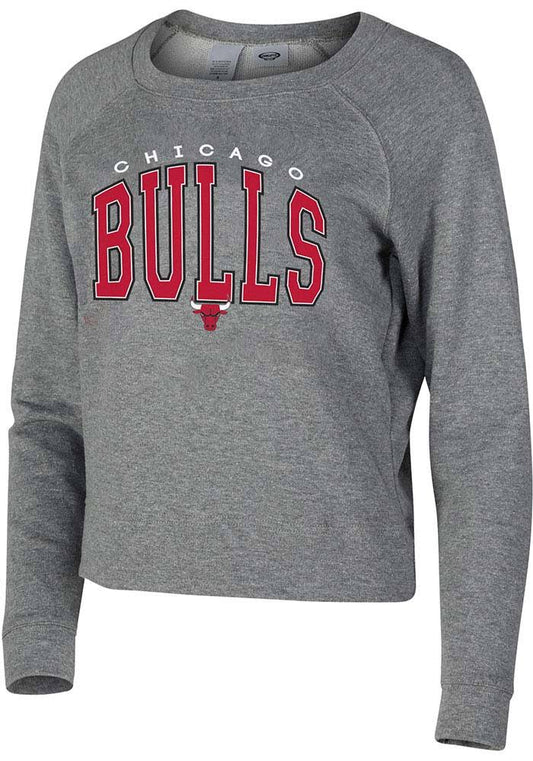 Chicago Bulls Womens Navy Blue Mainstream Crew Sweatshirt, Navy Blue, 50% Polyester / 40% Cotton / 10% Rayon, Size XL, Rally Ho OTX6_A4CPP89