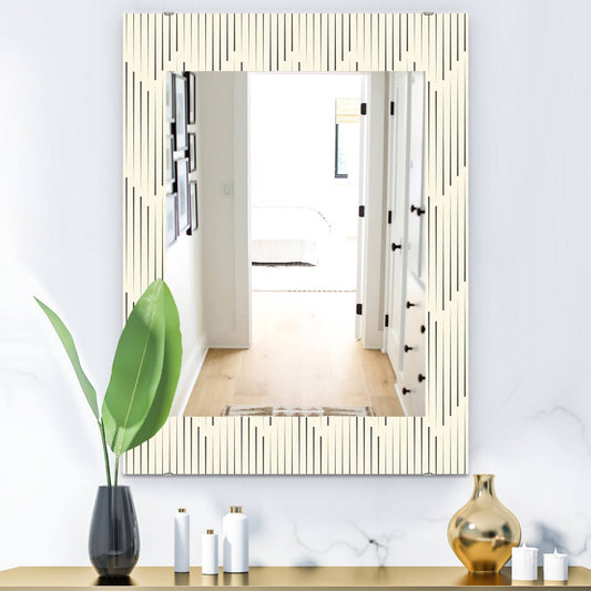 Designart &Scandinavian 12& Mid-Century Mirror - Vanity Mirror - 27.6 in. Wide x 39.4 in. High KZQ1_G9YAL63