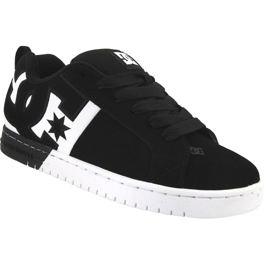 DC Shoes Mens Court Graffik Sq Skate Shoes Black / White / Black 7 TWH4_C7TIU78