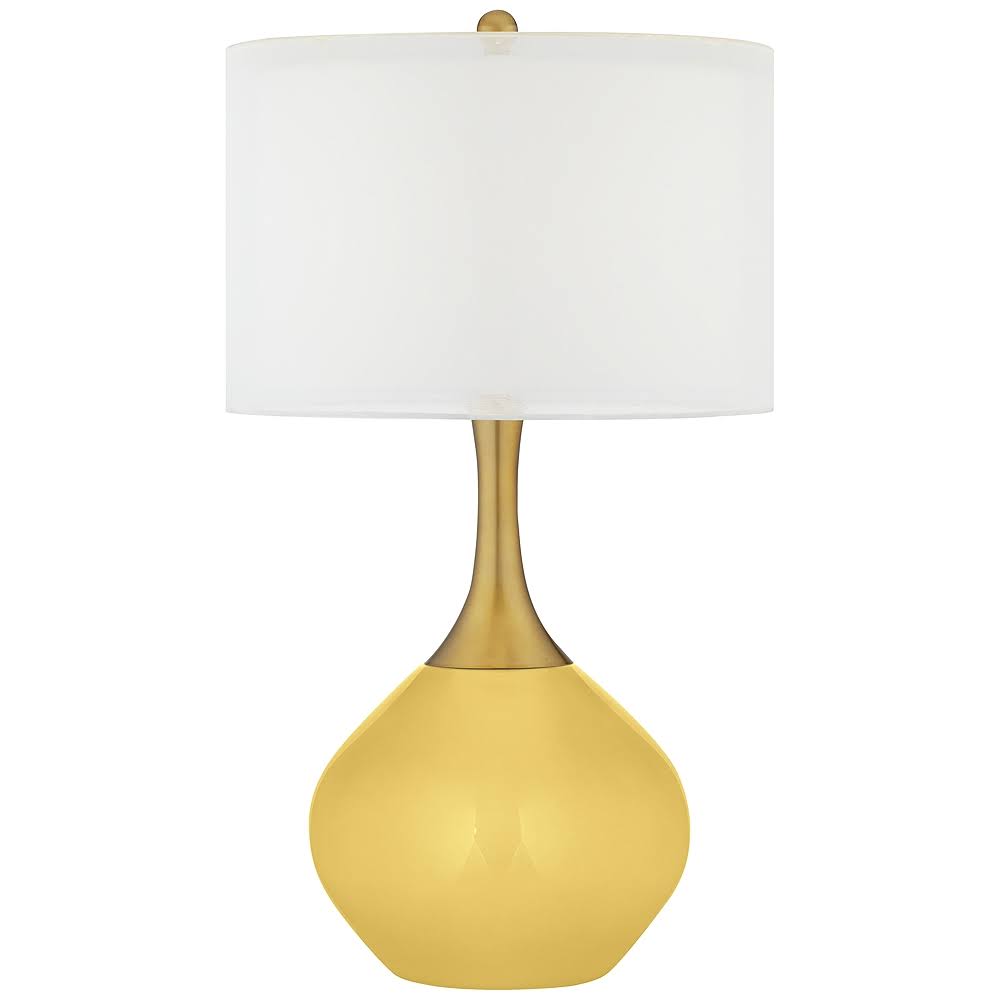 Color + Plus Daffodil Yellow Nickki Brass Table Lamp UHL7_P4GUH80